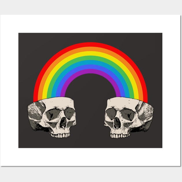 Skulls 'n Rainbow Wall Art by Moutchy